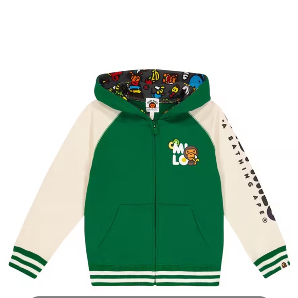 Bape Kids Green Baby Milo Fruit Hoodie - Picture 1 of 5